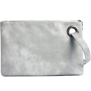 3/$20 Elegant Oversized Gray Clutch Bag